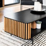 Melns kafijas galdiņš Linea