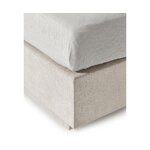 Dark beige continental bed (oberon) 140x200