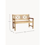 Solid wood garden bench rosenborg (cinas)