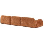 Terrakotta Teddy-Boucle Mooduldiivan (Wolke)