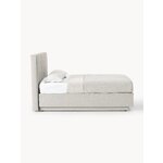 Светло-серая кровать Continental (Oberon) 180x200