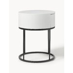Black and white design bedside table polo (actona) intact