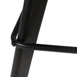 Juoda odinė baro kėdė Mae