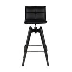 Juoda odinė baro kėdė Mae