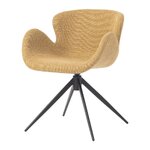 Honey-colored dining chair with Maliga