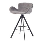Dark gray bar stool with Maliga