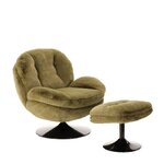 Khaki roheline pöörlev tugitool (memento faux fur)