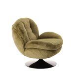 Khaki roheline pöörlev tugitool (memento faux fur)