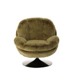 Khaki roheline pöörlev tugitool (memento faux fur)
