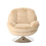 Beež pöörlev tugitool (memento faux fur)