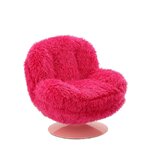 Roosa pöörlev tugitool (memento faux sheepskin)