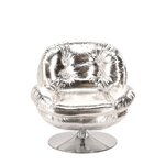 Hõbedane pöörlev tugitool (memento shiny)