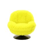 Kollane pöörlev tugitool (memento faux sheepskin)