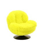 Kollane pöörlev tugitool (memento faux sheepskin)