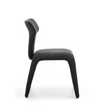 Tamsiai pilka Bouclé Valgomojo kėdė Mocha