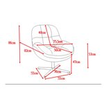 Terakotos spalvos fotelis Molto