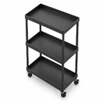 Black Metal Charging Cart for Table Lamps (Servo)