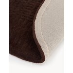 Dark Brown Round Wool Rug (Merima)D=200