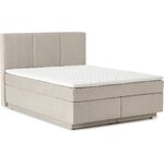 Dark beige continental bed (oberon) 140x200