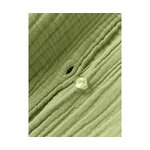 Green Cotton Pillowcase (Odile)80x80