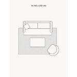 Black and White Patterned Wool Rug (Monty) 160x230