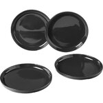 Dark gray breakfast plates Nessa 4 pcs (WW) Ø 19