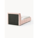 Peach-colored upholstered bed (Cloud) 90x200