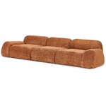 Terrakotta Teddy-Boucle Mooduldiivan (Wolke)