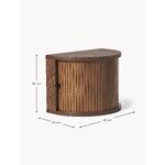 Brown wall-mounted bedside table (calary) complete