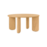 Light brown round coffee table (noomaa) intact