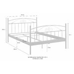 Melna metāla gulta (birgit) (140x200cm)