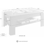 Tumehall Diivanilaud Riiuliga