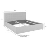 Gray upholstered bed (180x200) (soon)