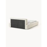 Light Beige Upholstered Bed (Melva) 180x200