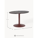 Round Marble Imitation Dining Table (Miley) 120x90
