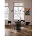 Grey Round Glass Dining Table (Anouk)D=120