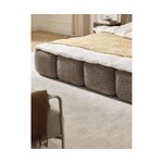 Dark Beige Upholstered Bed (Tayla) 140x200