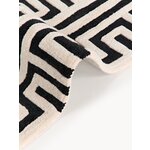 Black and White Patterned Wool Rug (Monty) 160x230