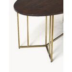 Brown Solid Wood Oval Dining Table (Luca) 180x100