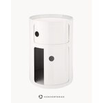 Белая дизайнерская прикроватная тумба Componibili (Kartell)
