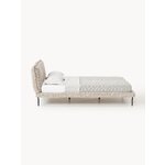 Beige Upholstered Bed (A)200x200
