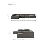 Dark Gray Large Modular Corner Sofa (Lennon)