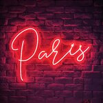 Sarkans LED apgaismojums Parīzē (candyshock)