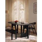 Black oval dining table (apollo) 180x90