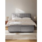Light gray continental bed (livia) 180x200 whole