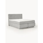Light gray continental bed (livia) 180x200 whole