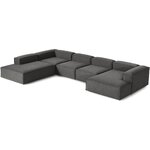 Dark Gray Large Modular Corner Sofa (Lennon)