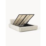 Light Beige Upholstered Bed (Melva) 180x200