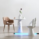 Marble imitation dining table disc (pols potten) d=70 with a cosmetic defect