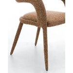 Karamelės spalvos „Boucle“ valgomojo kėdė „Ponte“